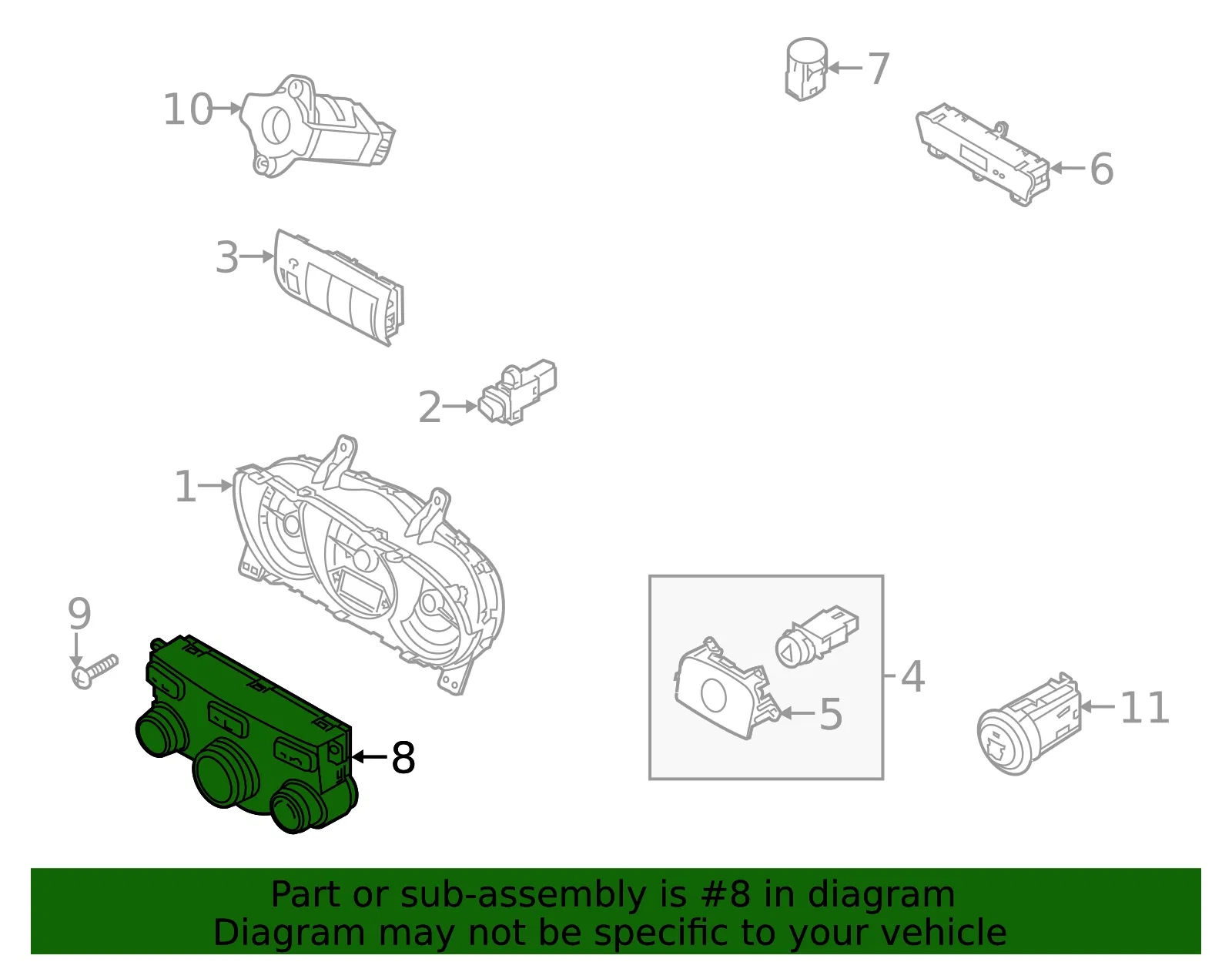 Dash Control Unit - Kia (97250 1M360WK) - view 2